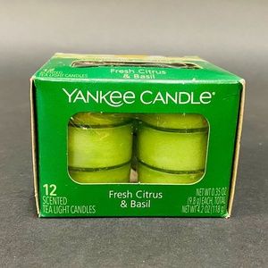 Yankee Candle 12 Tea Light Fresh Citrus & Basil